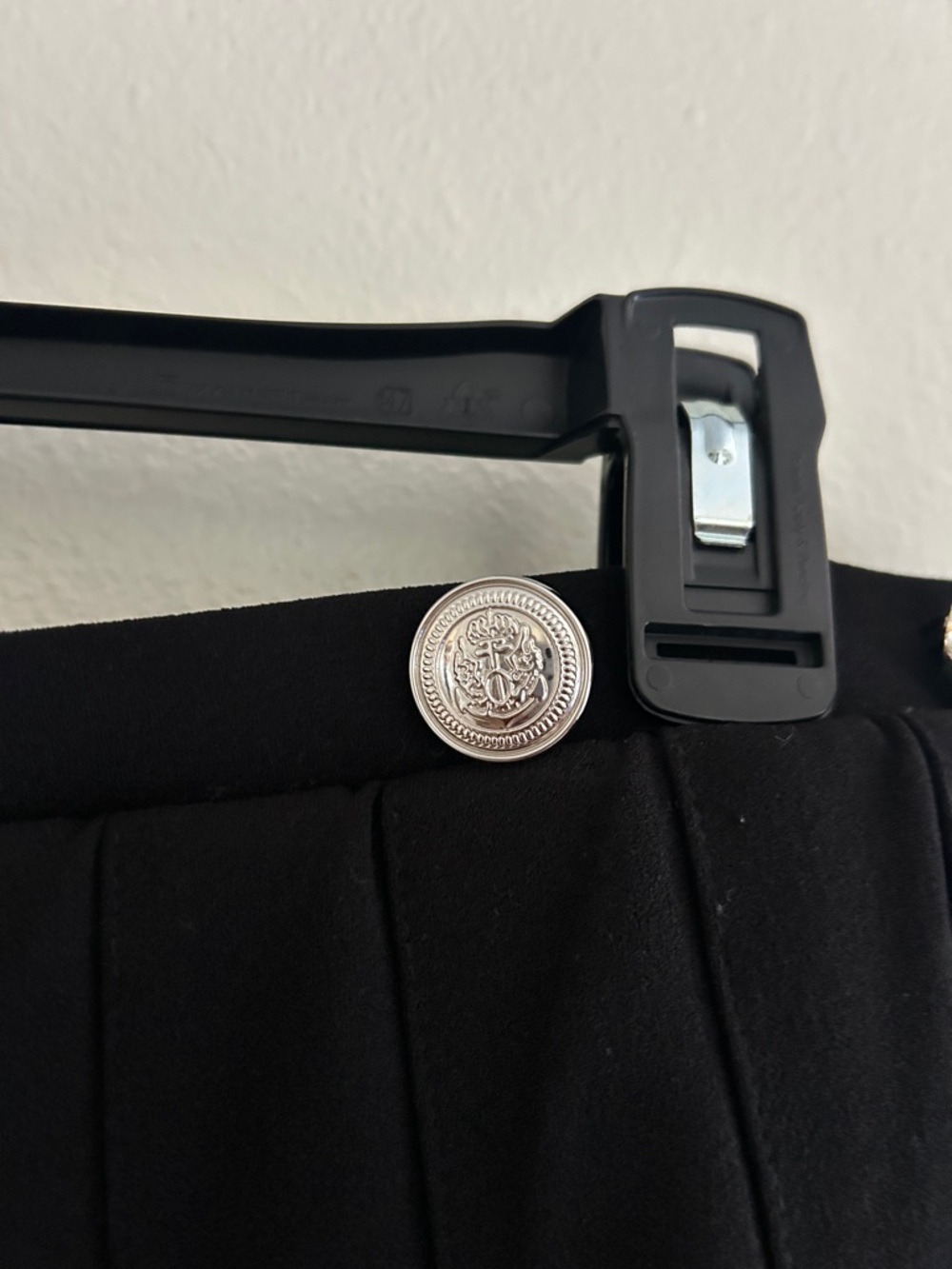 one 5 one Black Pleated Skort with Decorative Buttons - Picture 3 of 8
